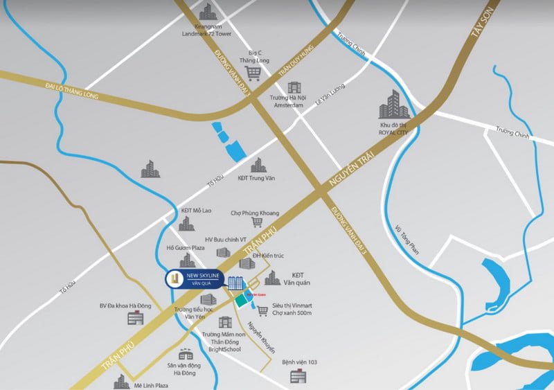 Vị trí vàng của New Skyline Văn Quán Vị trí vàng của New Skyline Văn Quán
