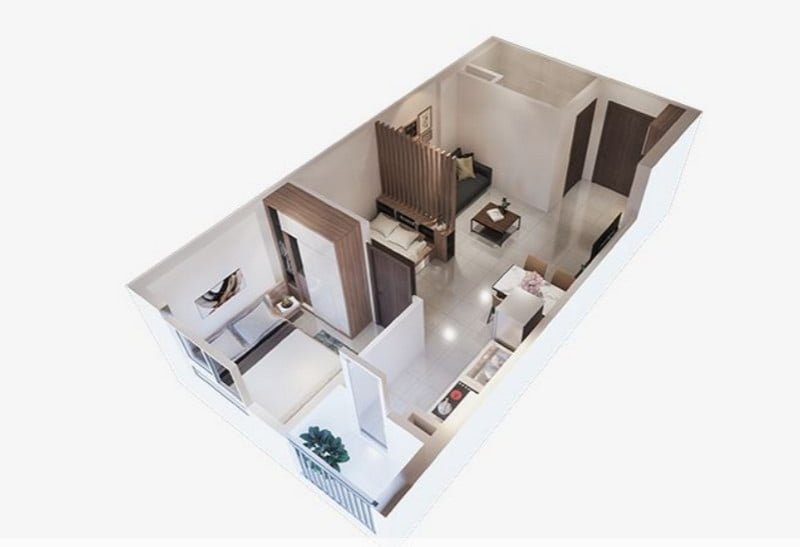 Thiết kế căn hộ 1PN Thiết kế căn hộ 1PN