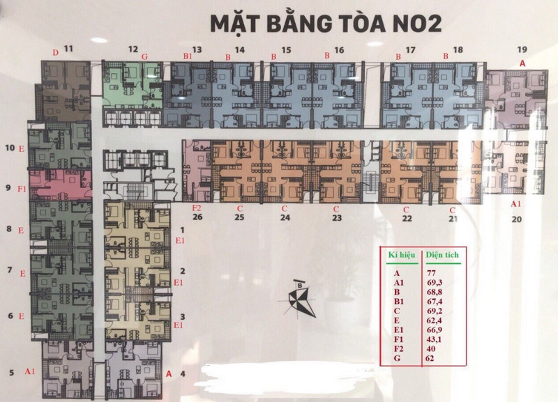 Mặt bằng tòa N02 EcoHome 3 Mặt bằng tòa N02 EcoHome 3