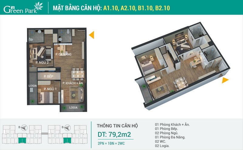 Thiết kế căn hộ 79,2m2 Thiết kế căn hộ 79,2m2