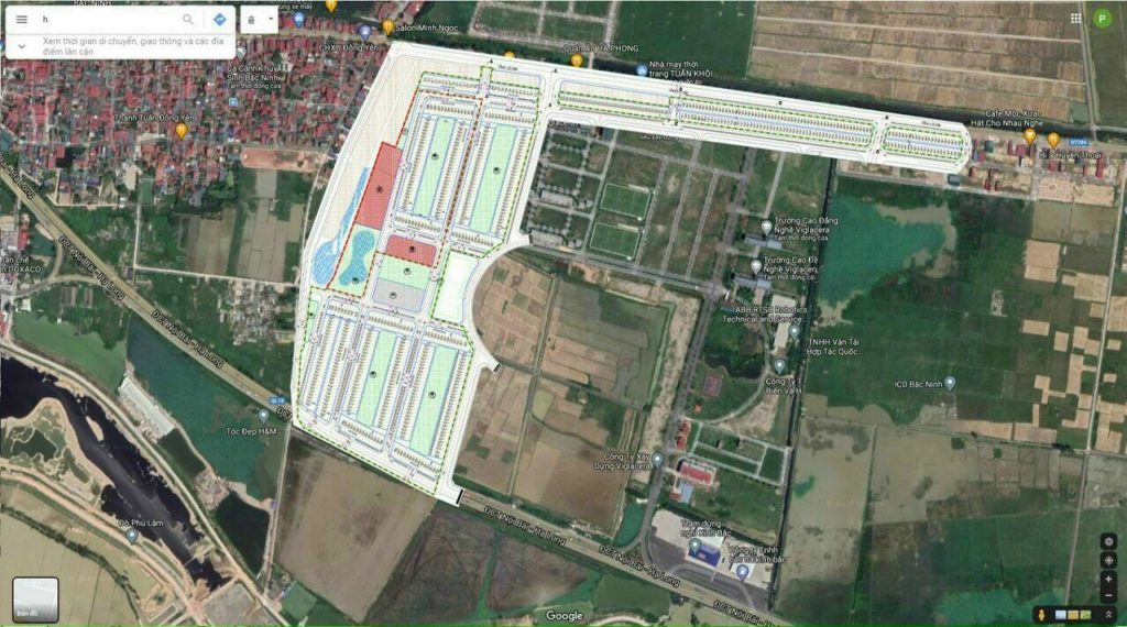 Vị trí dự Án Đông Phong- Yên Phong - Bắc Ninh