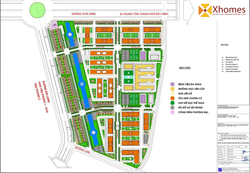 Mặt bằng phân lô dự án Cát Tường Smart City Khu Công Nghiệp Yên Phong