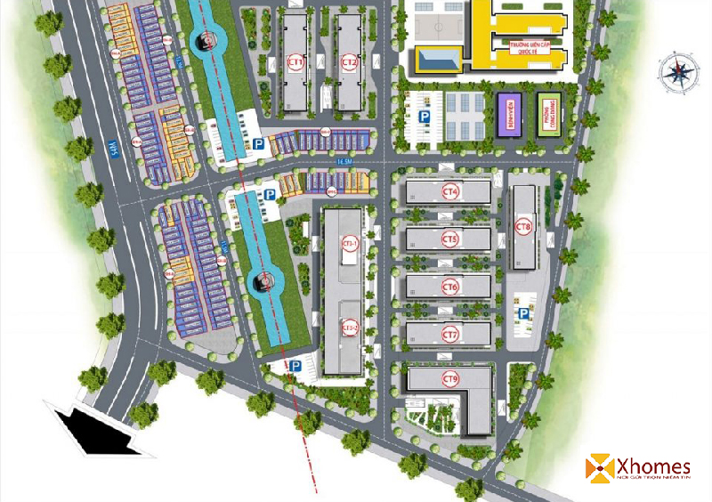 Mặt bằng phân lô Shophouse dự án Cát Tường Smart City KCN Yên Phong