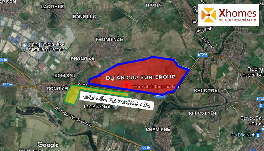 Cùng với dự án của SUN Group, dự án Đất Nền KĐG Đông Yên cũng là dự án đáng chú ý tại Yên Phong