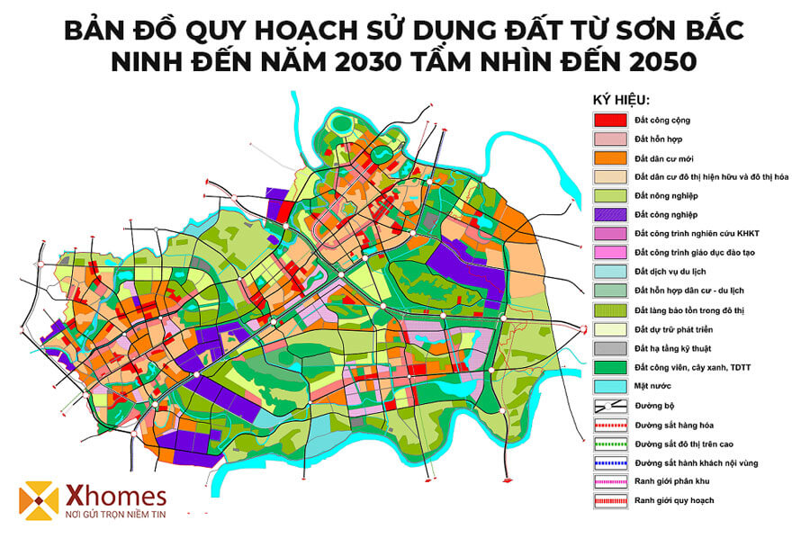 Bản đồ quy hoạch sử dụng đất tại Từ Sơn Bắc Ninh đến năm 2030 tầm nhìn 2050